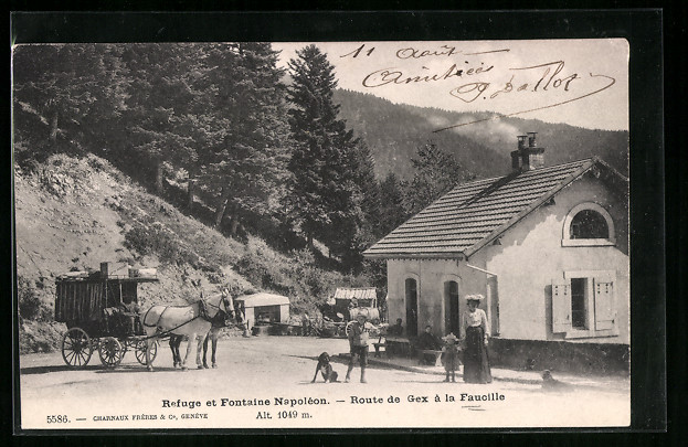 CPA FAUCILLE, FONTAINE Napoléon, Route de la Faucille EUR 5,00