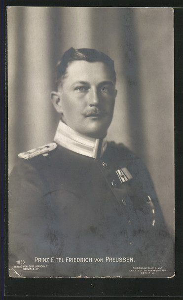 Imperial Germany 1910 Prinz Eitel Friedrich in Garde Uniform Photo